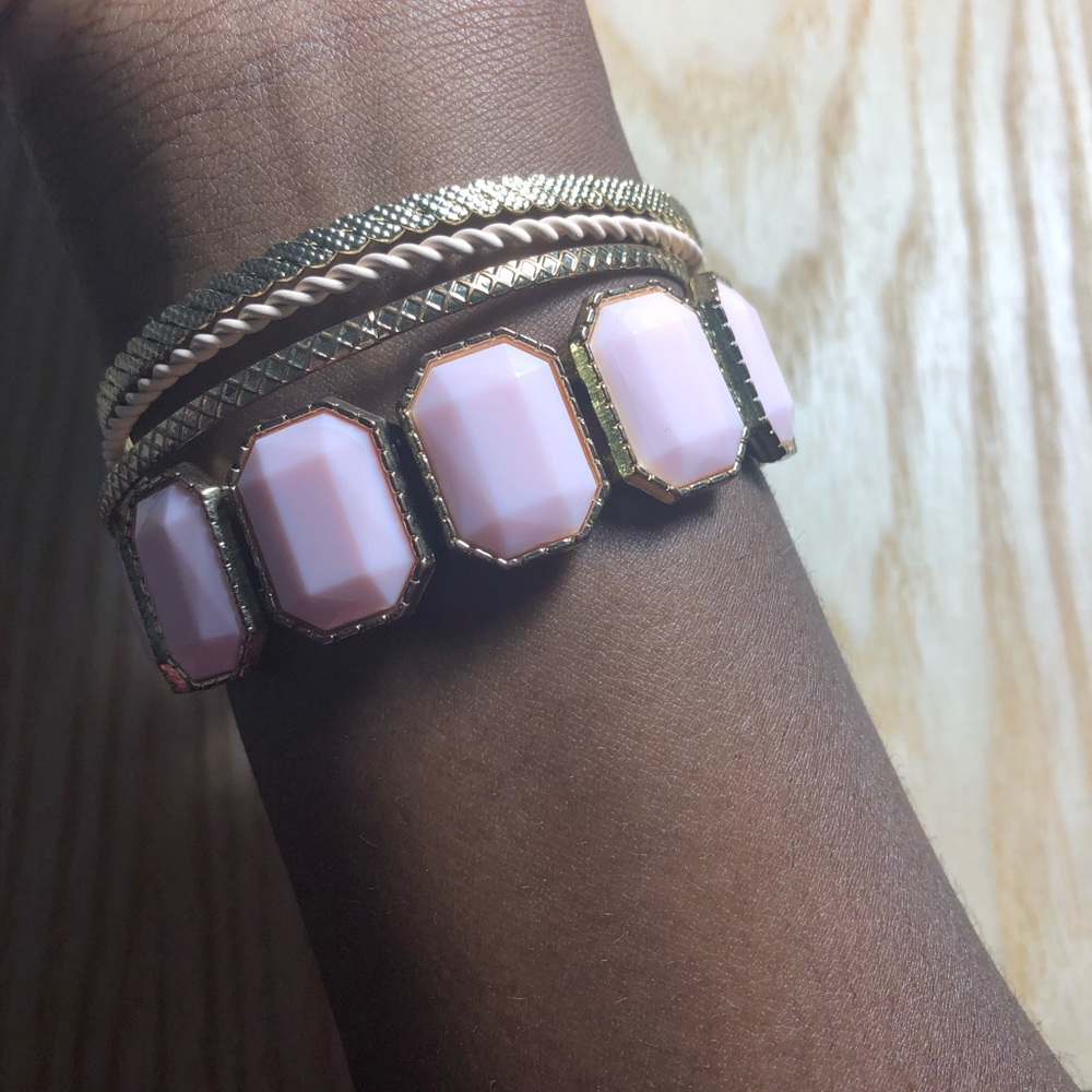 ❤️Pink and gold bangle bracelet set❤️